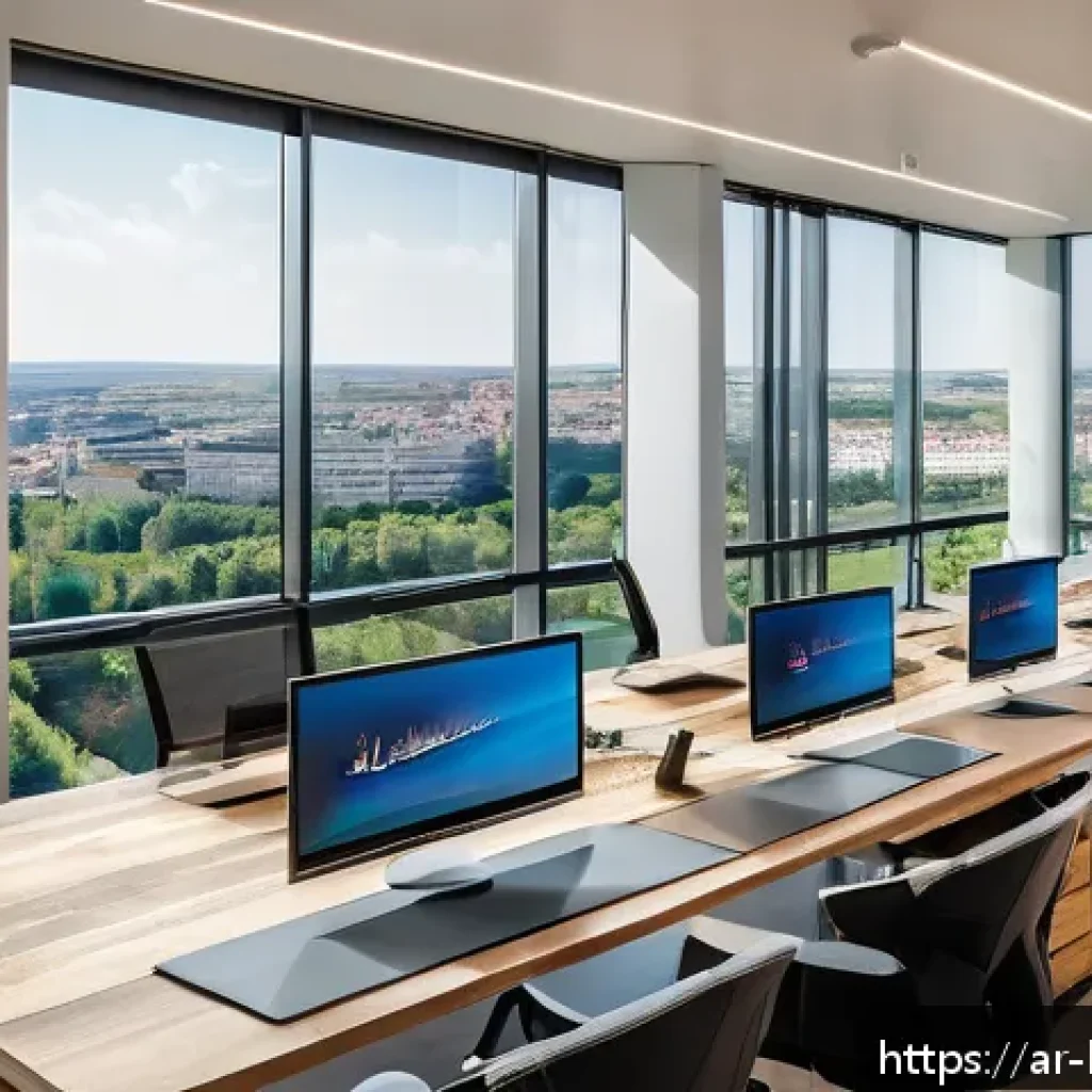 룩셈부르크 미디어 산업 - A modern digital media startup office in Luxembourg, showcasing a collaborative workspace with diver...